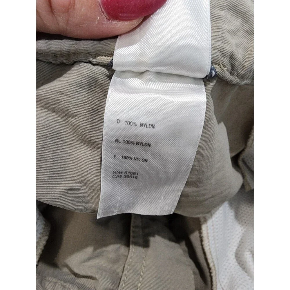 The North Face Paramount Peak Cargo Hiking Shorts Mens Large Khaki Belted Nylon